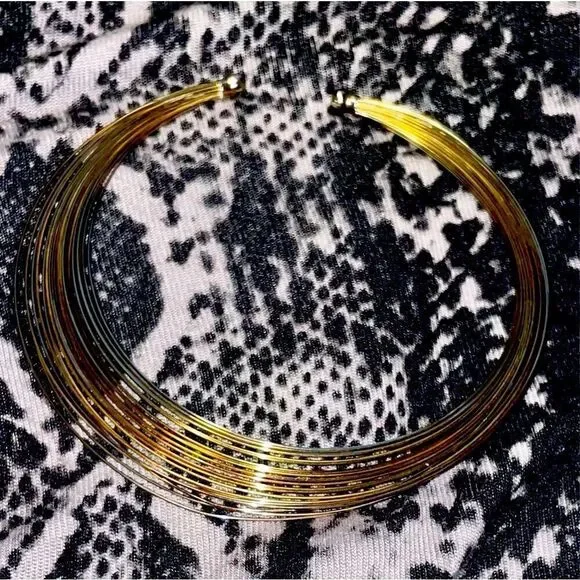 1960’s Mixed Metal Collar Choker Necklace - Picture 2 of 9
